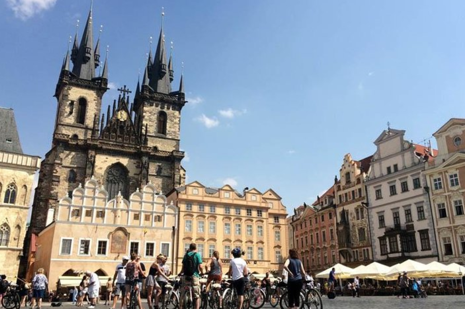 fietsen in Praag