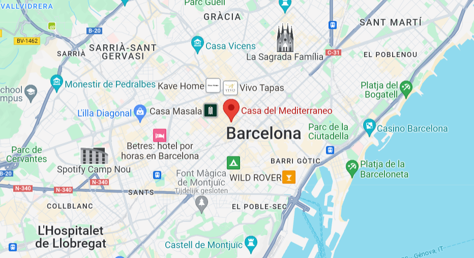 Locatie Pension Casa del Mediterraneo Barcelona